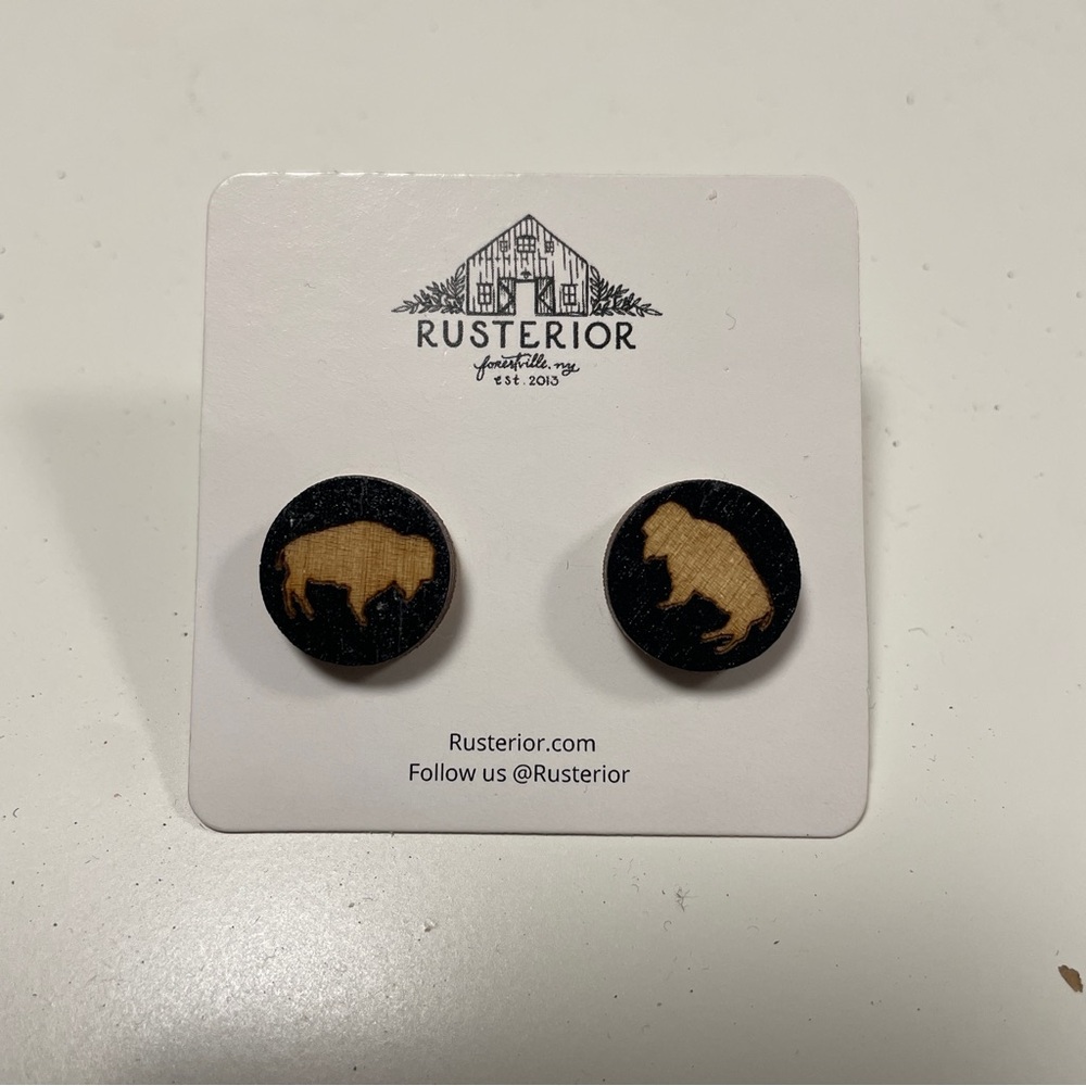 Rusterior Buffalo Stud Earrings